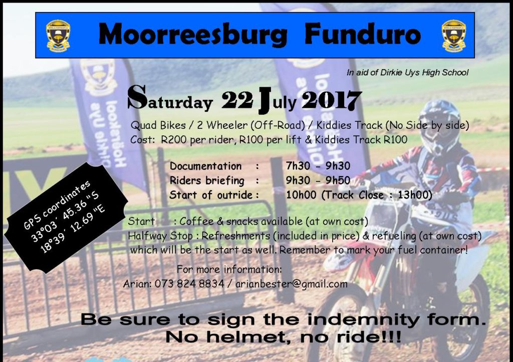 moorreesburg funduro poster 2017