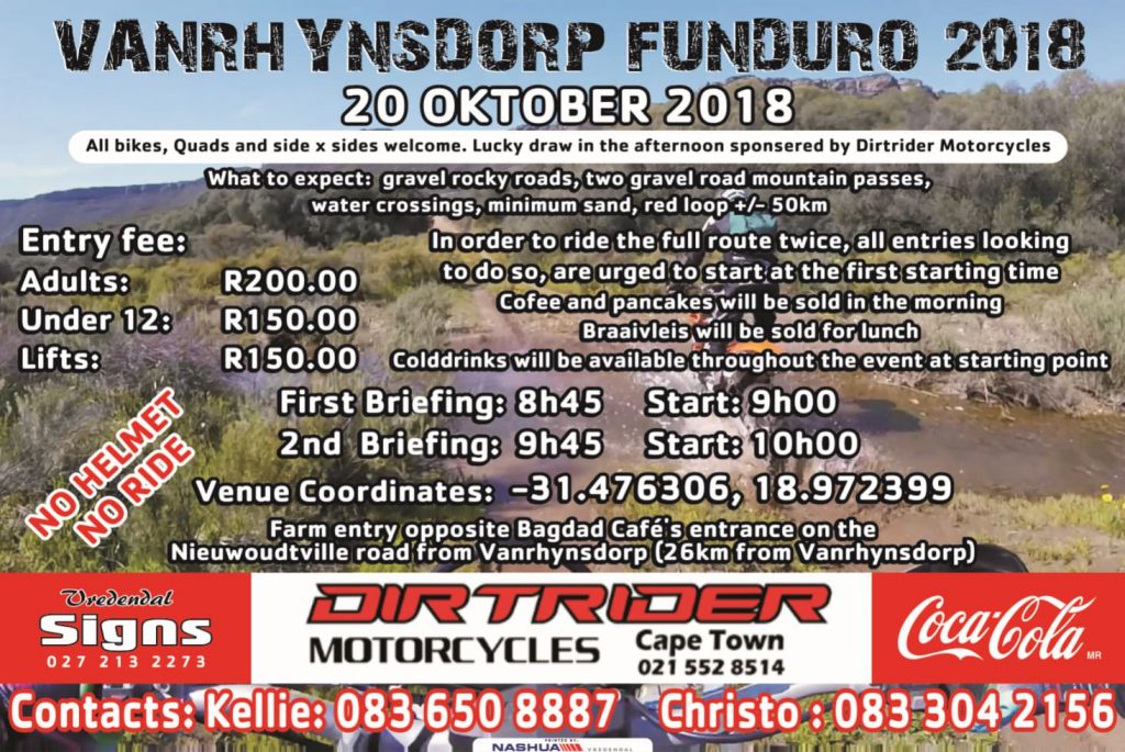 Vanrhynsdorp Funduro 2018 Poster